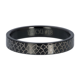 iXXXi Ring 4mm Black Snake