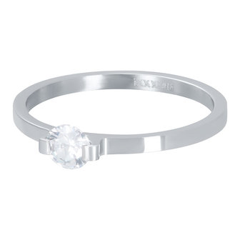 iXXXi Ring 2mm Mini Glamour Stone Zilverkleurig