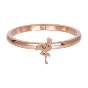 iXXXi Ring 2mm Rose Goudkleurig Flamingo