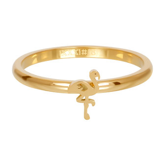 iXXXi Ring 2mm Goudkleurig Flamingo