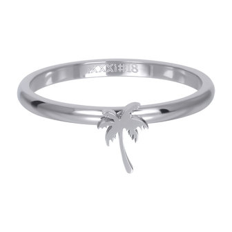 iXXXi Ring 2mm Zilverkleurig Palm tree