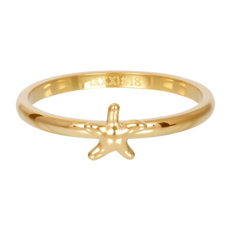 iXXXi Ring 2mm Goudkleurig Sea Star