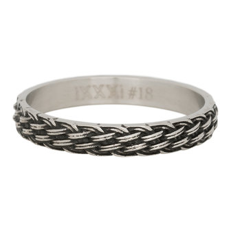 iXXXi Ring 4mm Edelstaal Lucky Knot Zilver-kleurig