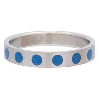 iXXXi Ring 4mm Edelstaal Round Blue