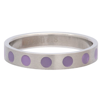 iXXXi Ring 4mm Edelstaal Round Purple