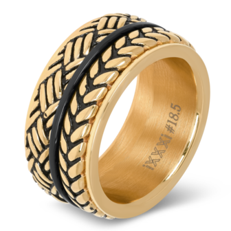 iXXXi Ring 4mm Edelstaal Wheat Knot Rose Goud-kleurig