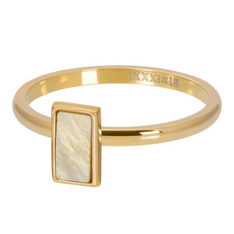 iXXXi Ring 2mm Yellow Shell Stone Goudkleurig 