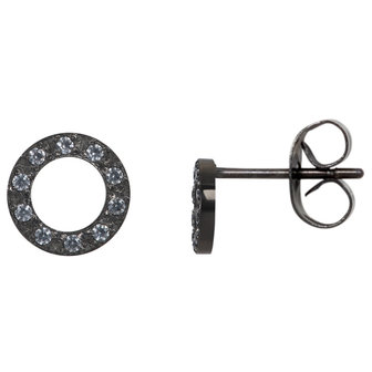 iXXXi Oorstekers Circle stone 10mm Zwart