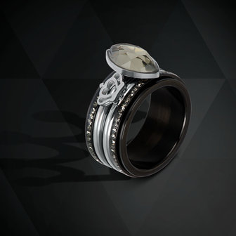 iXXXi Ring 2mm Royal Diamond Topaz Goudkleurig