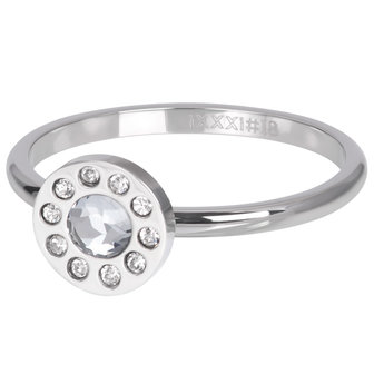 iXXXi Ring 2mm Diamond Circle Zilverkleurig