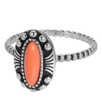 iXXXi Ring 2mm Indian Coral Zilverkleurig