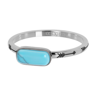 iXXXi Ring 2mm Festival Turquoise Zilverkleurig