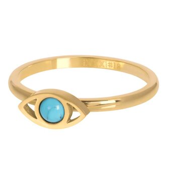 iXXXi Ring 2mm Lucky Eye Goudkleurig