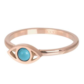 iXXXi Ring 2mm Lucky Eye Rose Goudkleurig