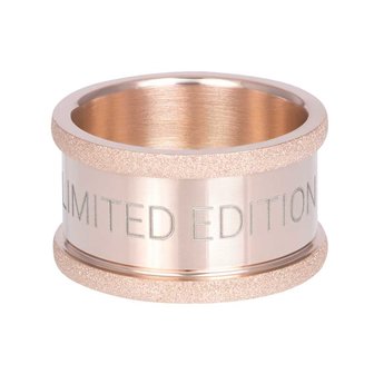 iXXXi Limited Edition Basis Ring 12mm Edelstaal Rose Goudkleurig