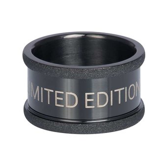 iXXXi Limited Edition Basis Ring 12mm Edelstaal Black