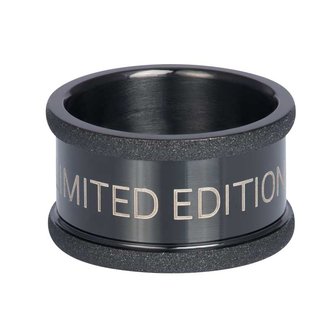 iXXXi Limited Edition Basis Ring 12mm Edelstaal Black