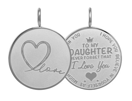 iXXXi Hanger Daughter Love big Zilverkleurig