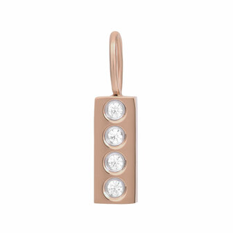 iXXXi Charm Design Rectangle Rose Goudkleurig
