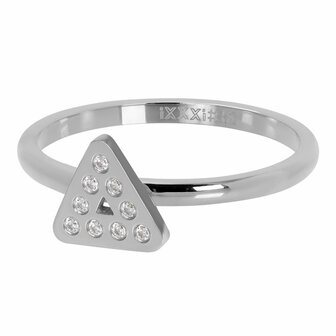 iXXXi Ring 2mm Design Triangle Zilverkleurig