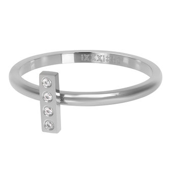 iXXXi Ring 2mm Design Rectangle Zilverkleurig