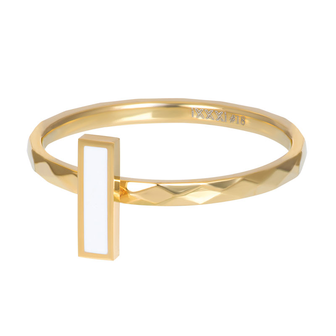 iXXXi Ring 2mm Artistic Rectangle Goudkleurig