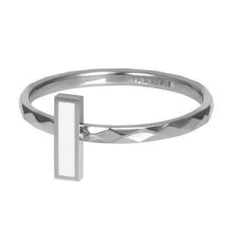 iXXXi Ring 2mm Artistic Rectangle Zilverkleurig