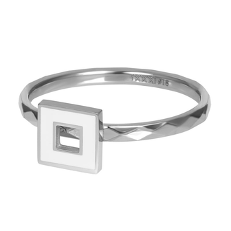 iXXXi Ring 2mm Artistic Square Zilverkleurig