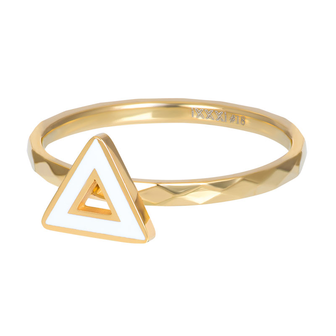 iXXXi Ring 2mm Artistic Triangle Goudkleurig