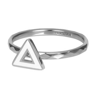 iXXXi Ring 2mm Artistic Triangle Zilverkleurig