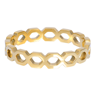 iXXXi Ring 4mm Oregami Goudkleurig