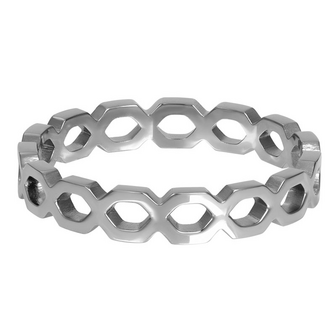 iXXXi Ring 4mm Oregami Zilverkleurig