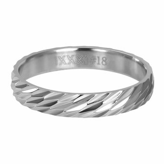 iXXXi Ring 4mm Aura Zilverkleurig