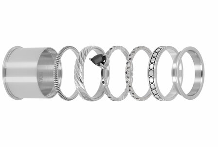 iXXXi Ring 1mm Silence Zilverkleurig