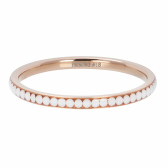 iXXXi Fame Ring 2mm Zirkonia White Rose Goudkleurig