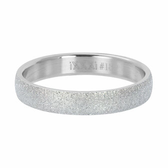 iXXXi Fame Ring 4mm Sandblasted Zilverkleurig