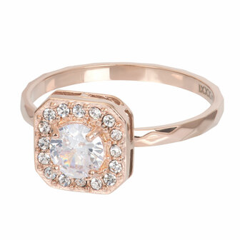 iXXXi Fame Ring 2mm Halo Rose Goudkleurig