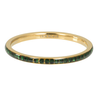 iXXXi Ring 2mm Zirkonia Emerald Goudkleurig