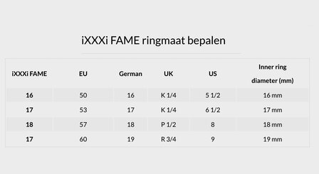 iXXXi Fame Ring 2mm Desire Goudkleurig