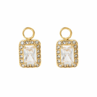 iXXXi Hoop Charms Celebration Crystal Cz Goudkleurig