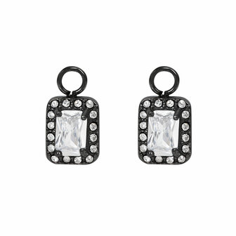 iXXXi Hoop Charms Celebration Crystal Cz Black