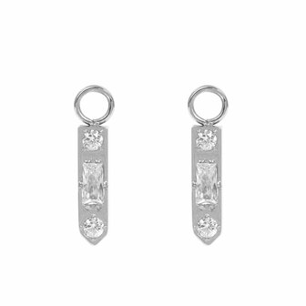 iXXXi Hoop Charms Sparkle Crystal Cz Zilverkleurig