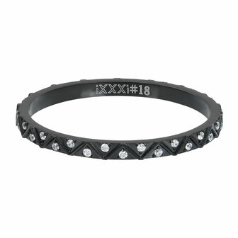 iXXXi Ring 2mm Bohemian Crystal Black 