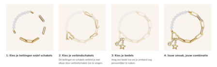 iXXXi Connect Charm Love Goudkleurig