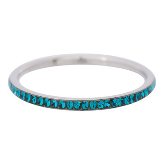 iXXXi Ring 2mm Stainless Steel Small Zirkonia Turquoise