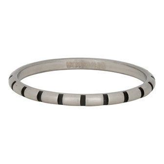 iXXXi Ring 2mm Edelstaal Stripes Zilver-kleurig