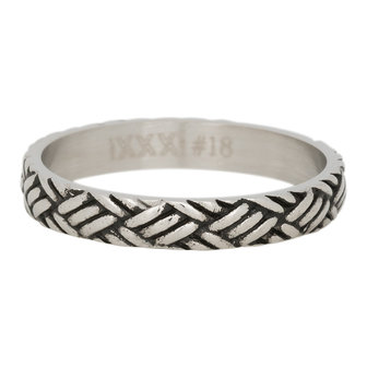 iXXXi Ring 4mm Edelstaal Love Knot Zilver-kleurig