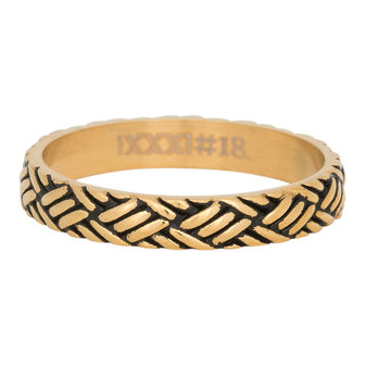 iXXXi Ring 4mm Edelstaal Love Knot Goud-kleurig