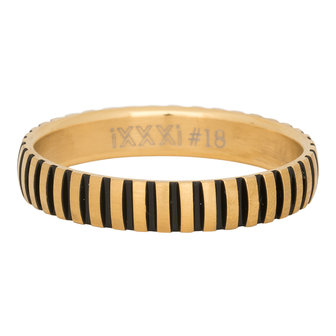 iXXXi Ring 4mm Edelstaal Piano Goud-kleurig