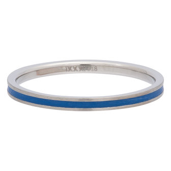 iXXXi Ring 2mm Edelstaal Line Blue